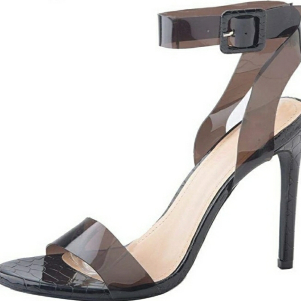 Wskeisp Women's Transparent Strappy Heels Size 6